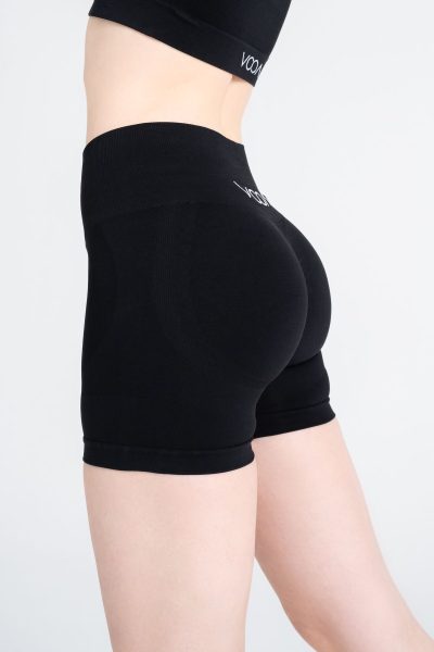 Serenity Scrunch Push-up Detayli Seamless Şort Tayt Siyah - Görsel 4