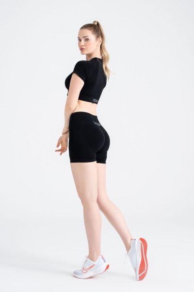 Serenity Scrunch Push-up Detayli Seamless Şort Tayt Siyah - Görsel 6