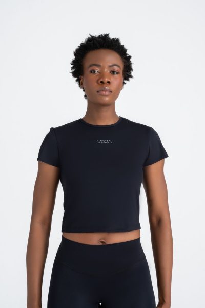 Define Active Slim Crop T-shirt Siyah - Görsel 2