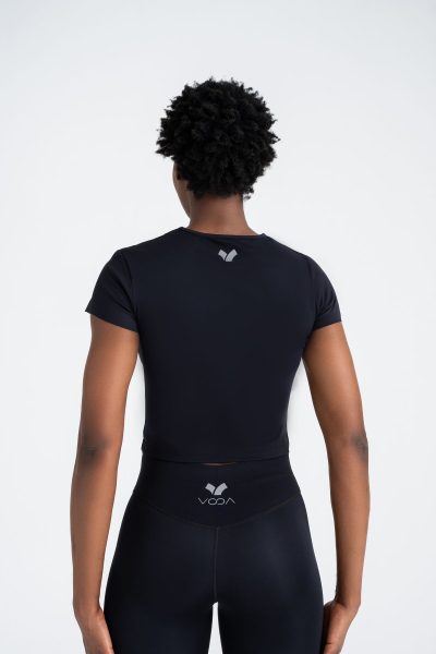 Define Active Slim Crop T-shirt Siyah - Görsel 3