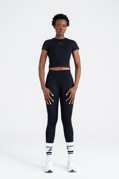 Define Active Slim Crop T-shirt Siyah - Görsel 4