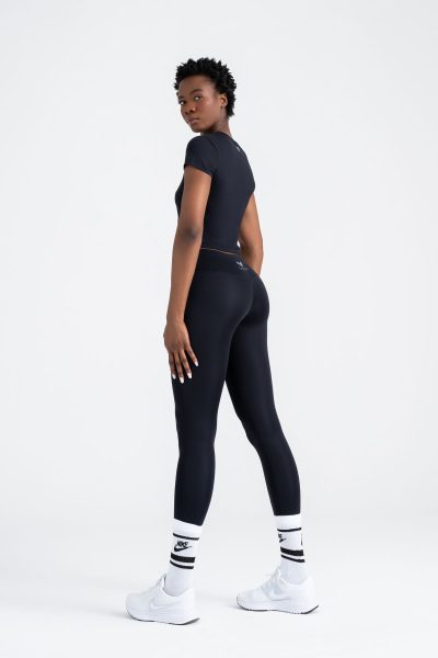 Define Active Slim Crop T-shirt Siyah - Görsel 6