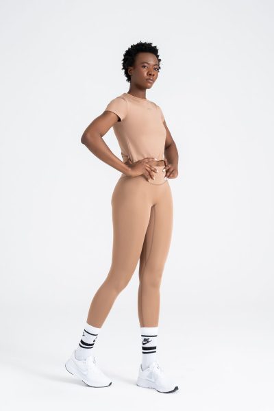 Define Active Slim Crop T-shirt Bej - Görsel 3