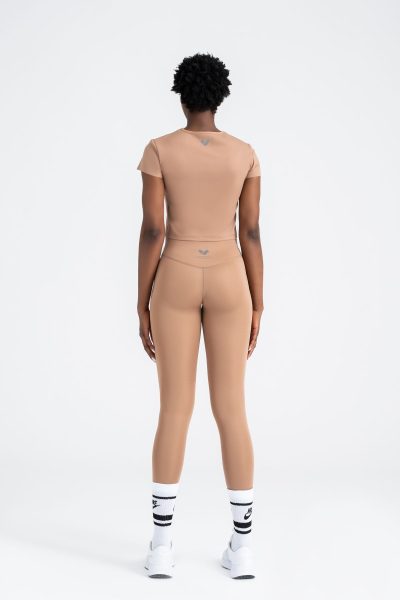 Define Active Slim Crop T-shirt Bej - Görsel 5