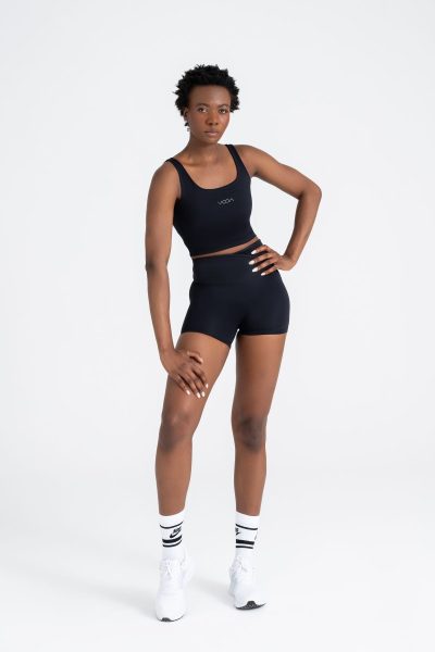 Define Push-up Cross Belt Detayli Şort Tayt Siyah