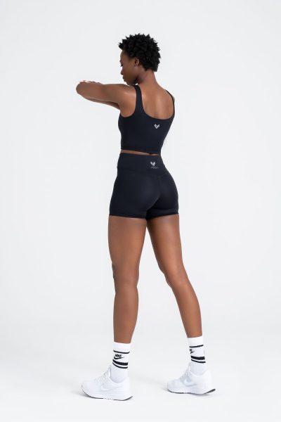 Define Push-up Cross Belt Detayli Şort Tayt Siyah - Görsel 2