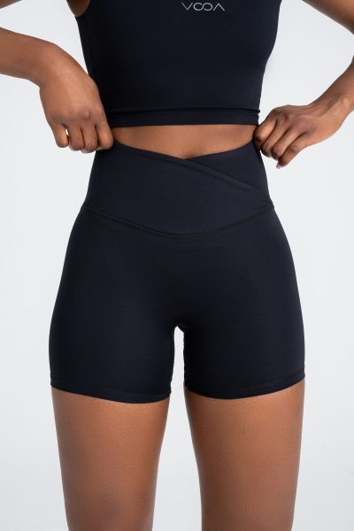 Define Push-up Cross Belt Detayli Şort Tayt Siyah - Görsel 4