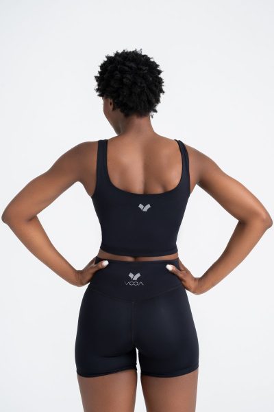 Define Push-up Cross Belt Detayli Şort Tayt Siyah - Görsel 6