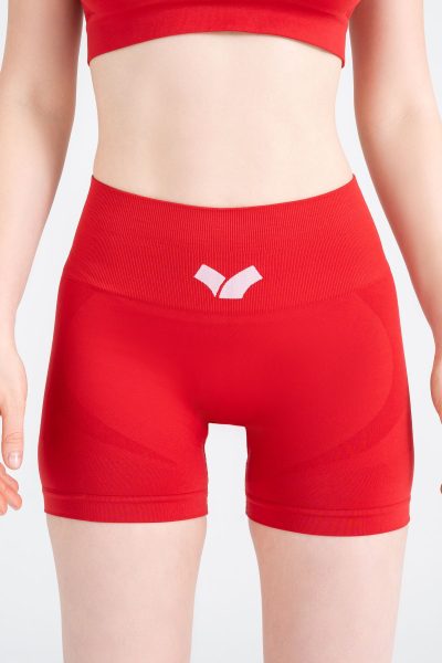 Serenity Scrunch Push-up Detayli Seamless Şort Tayt Kirmizi