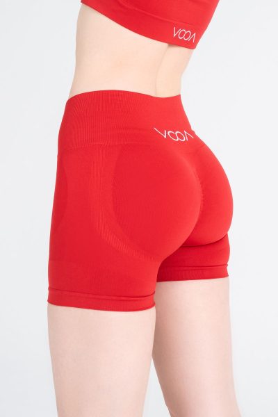 Serenity Scrunch Push-up Detayli Seamless Şort Tayt Kirmizi - Görsel 6