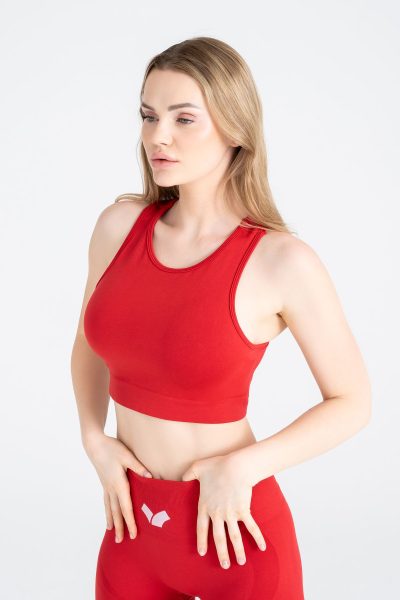 Serenity Scrunch Push-up Detayli Seamless Tayt Kirmizi - Görsel 3