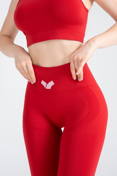 Serenity Scrunch Push-up Detayli Seamless Tayt Kirmizi - Görsel 4