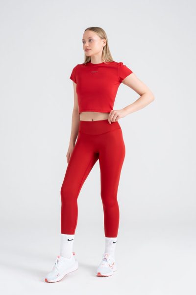 Define Active Slim Crop T-shirt Kirmizi - Görsel 2