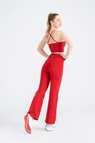 Define Push-up Flare Form Cross Belt Detayli Tayt Kirmizi - Görsel 2