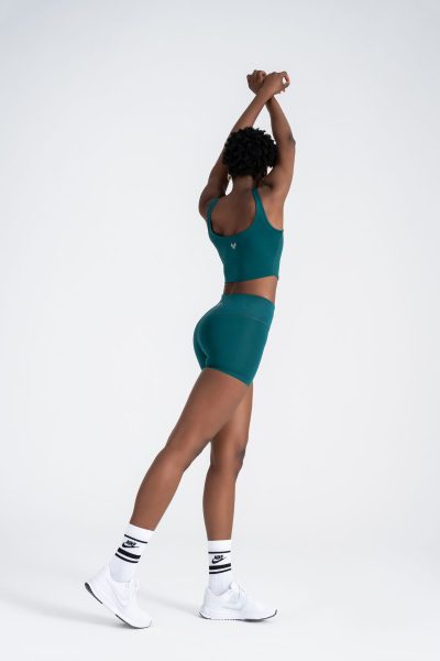 Define Push-up Cross Belt Detayli Şort Tayt Yeşil - Görsel 5