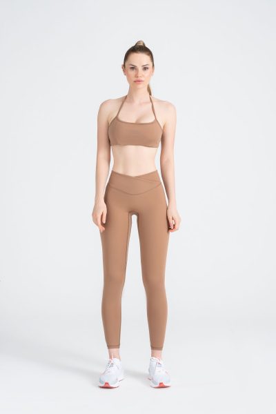Define Sports Halter Bra Bej - Görsel 2