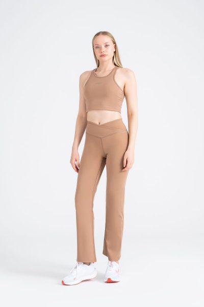 Define Push-up Flare Form Cross Belt Detayli Tayt Bej - Görsel 2