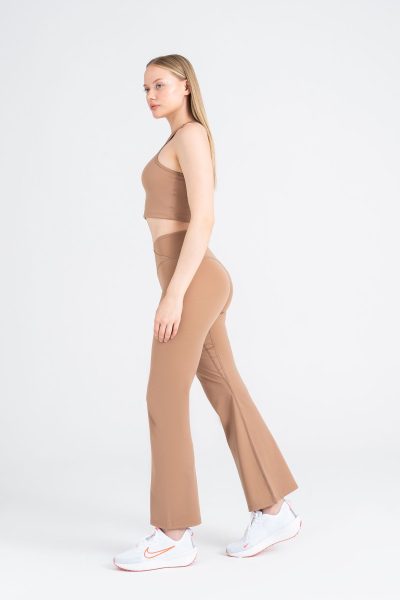 Define Push-up Flare Form Cross Belt Detayli Tayt Bej - Görsel 3